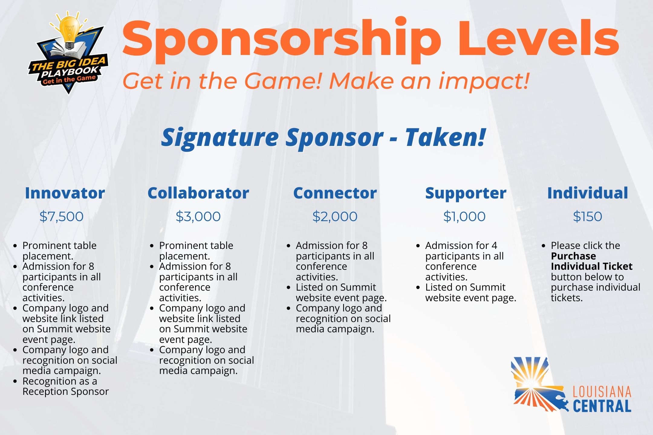 Summit Sponsorship Levels